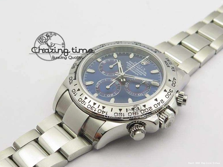 AAA Replica Watches Blue On Bracelet 116520 A SS Daytona Edition JF Dial 3944 Best QuickDry 1227